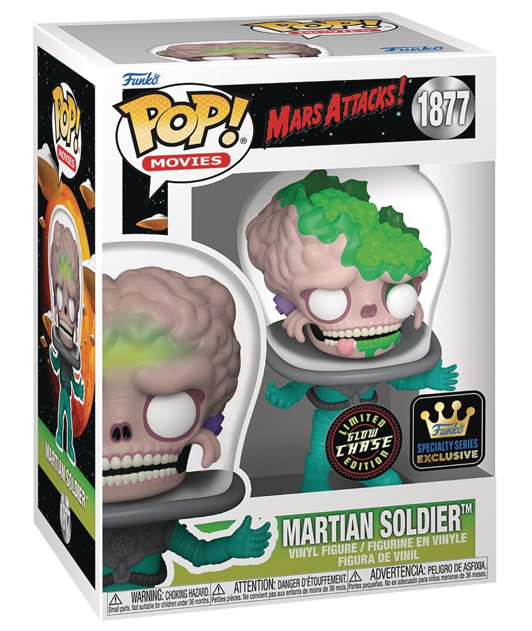 Amazon.com: POP Movies: Mars Attacks - Martian Soldier (Glow-in