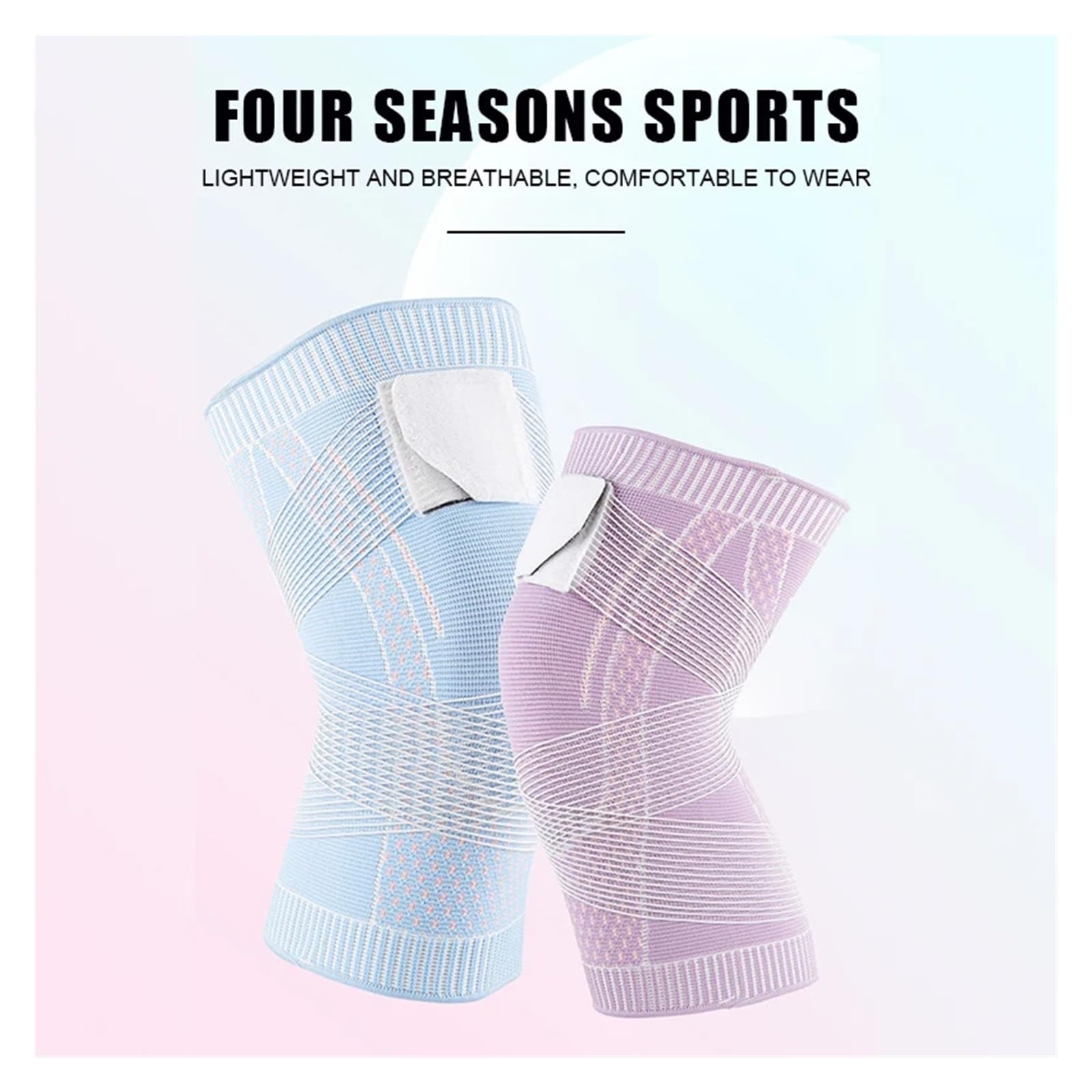 MRKU Genouillères de Sport antidérapantes, Maintien et Protection pour Hommes et Femmes, élastiques et compressives, idéales pour Le Basketball, Le Volleyball et Autres Sports. Bandage de Protection.