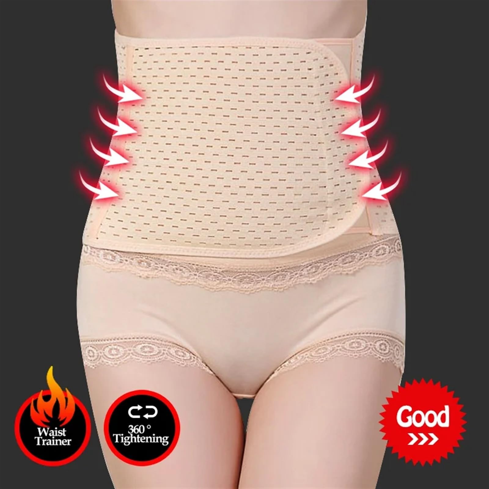 Fascia Addestratrice Per La Schiena Fascia Per La Pancia Post-partum Dopo La Gravidanza Cintura Per La Pancia Fascia Di Maternità Post-partum Per Donne Incinte Shapewear ( Color : Beige , Size : L/Lar