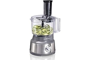 Hamilton Beach Food Processor & Vegetable Chopper Veggie Bullet for Slicing, Shredding, Mincing, and Puree