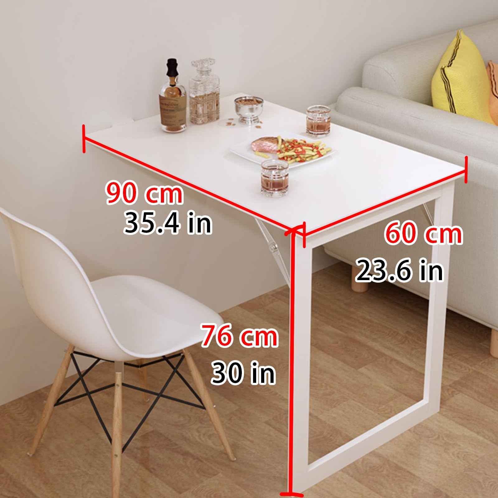 Wand Wandtisch Klappbar,Wandklapptisch,Multifunktionaler Klappschreibtisch Für Küche Zimmer WohnzimmerWandtisch Klappbar, Klappbarer Wandtisch Küchentisch, Klapptisch Klappschreibtisch Küche