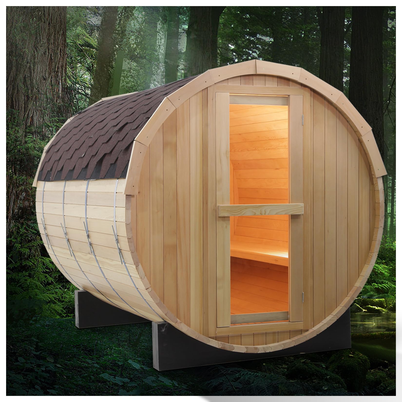 sauna tonneau extérieur 2-4 personnes
