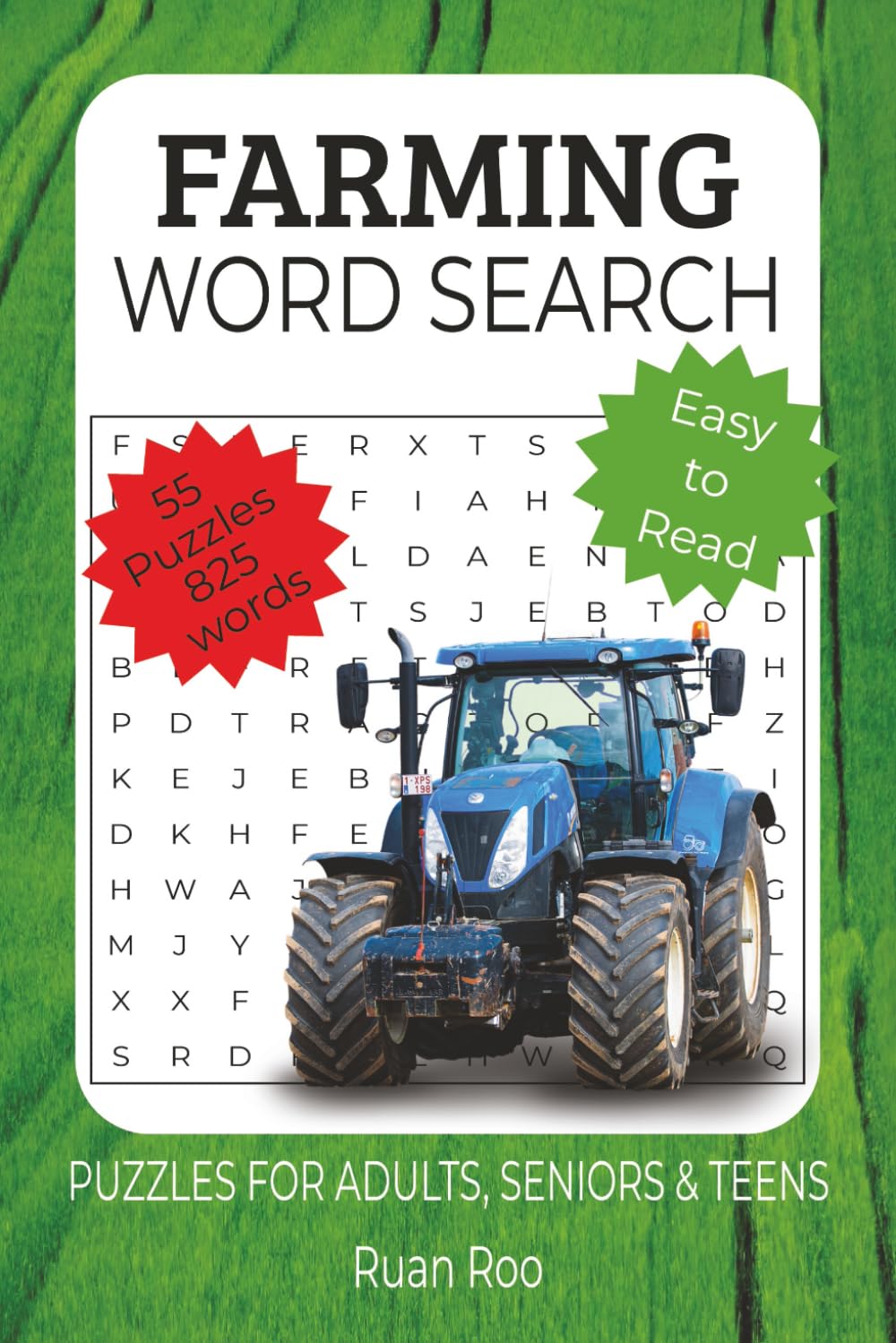 Farming Word Search Puzzle Book: Word Searches with Easy to Read Print about Farming, Farming Crops, Farming Livestock and More | 6x9 inches, 110 ... Gift for Vacations, Holidays and Free Times
