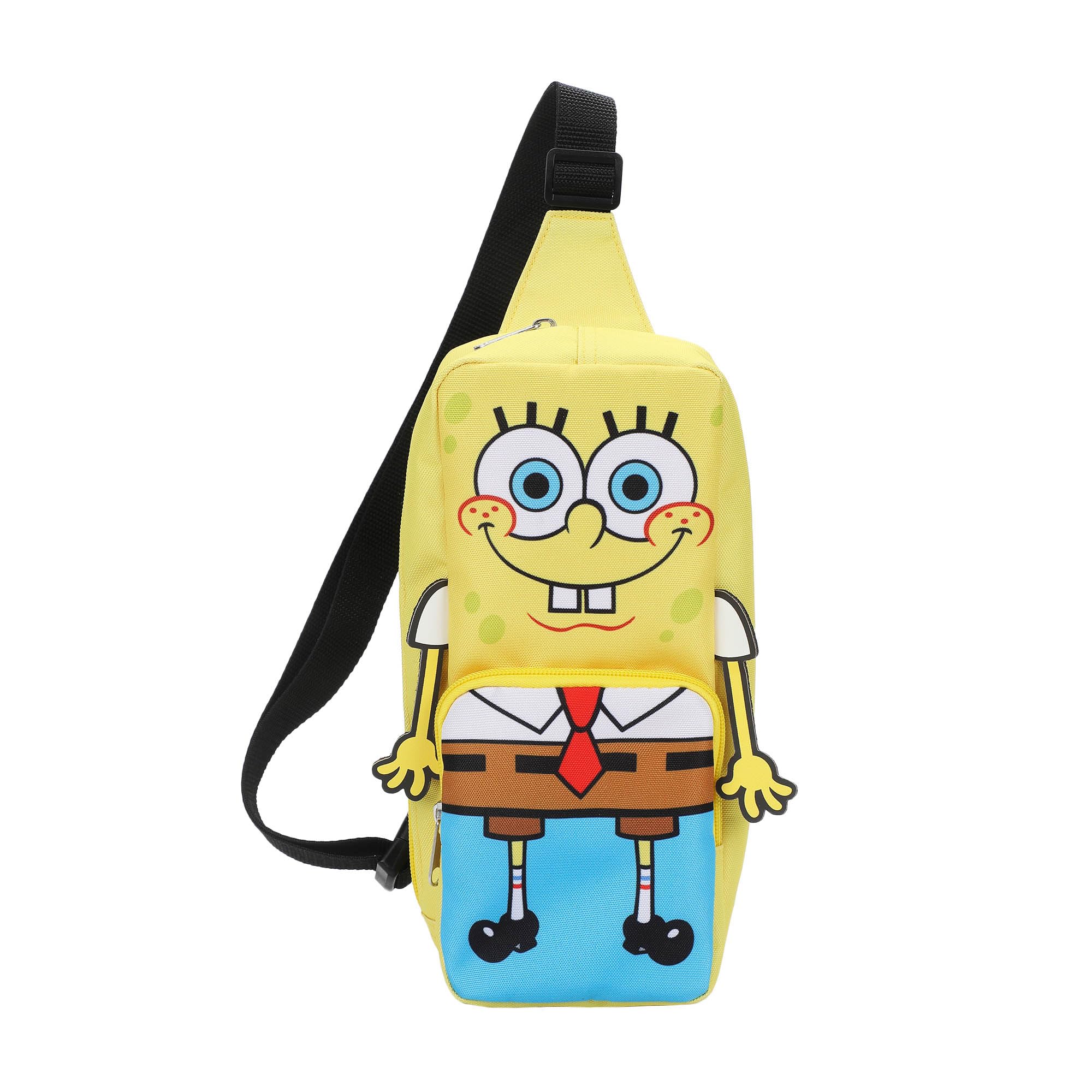 Spongebob Squarepants Character Crossbody Sling Bag With Adjustable Strap