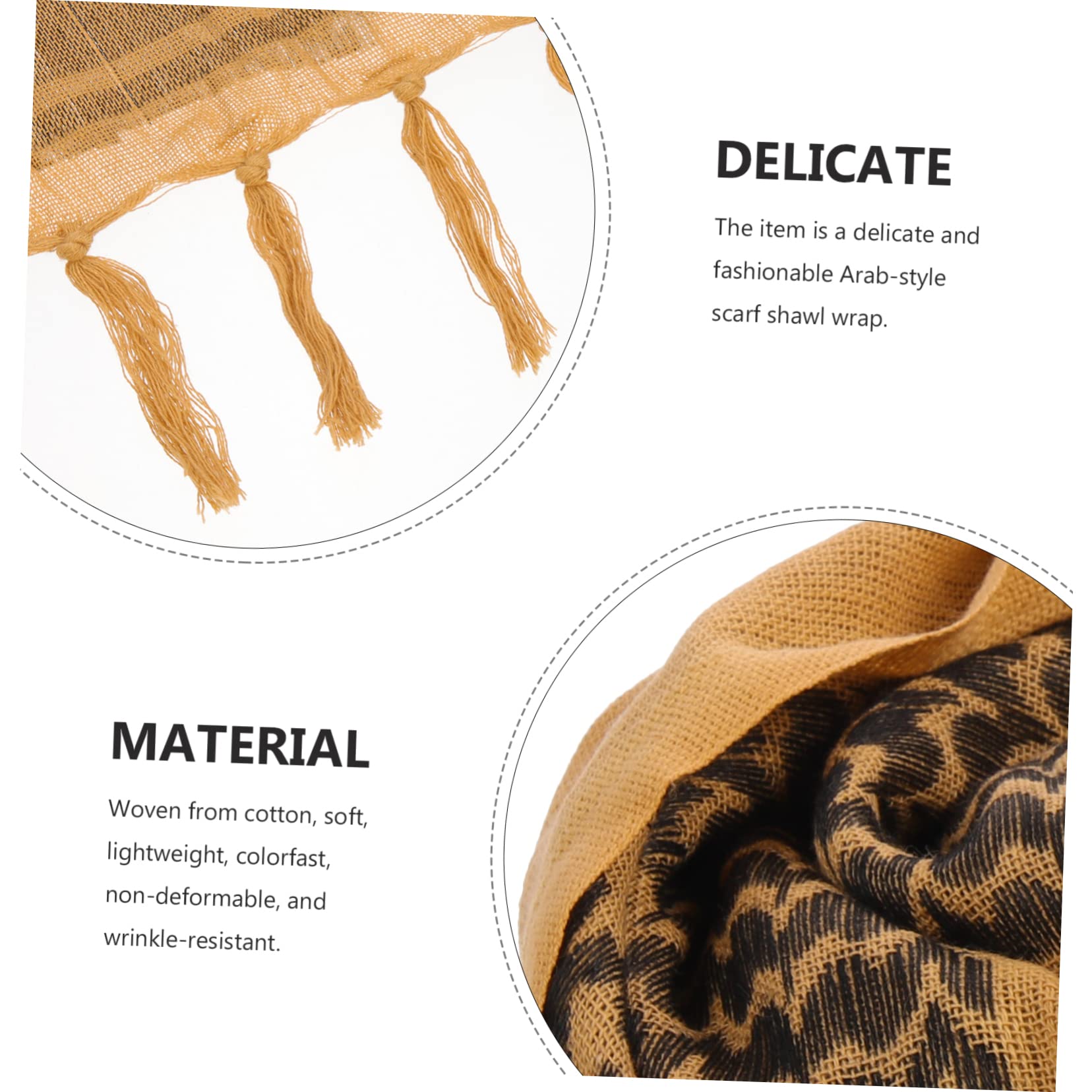 PACKOVE Scarf Shawl Warm Keeping for Women Men Comfortable Material Turban for Men Arab Scarf for Outdoor Activities