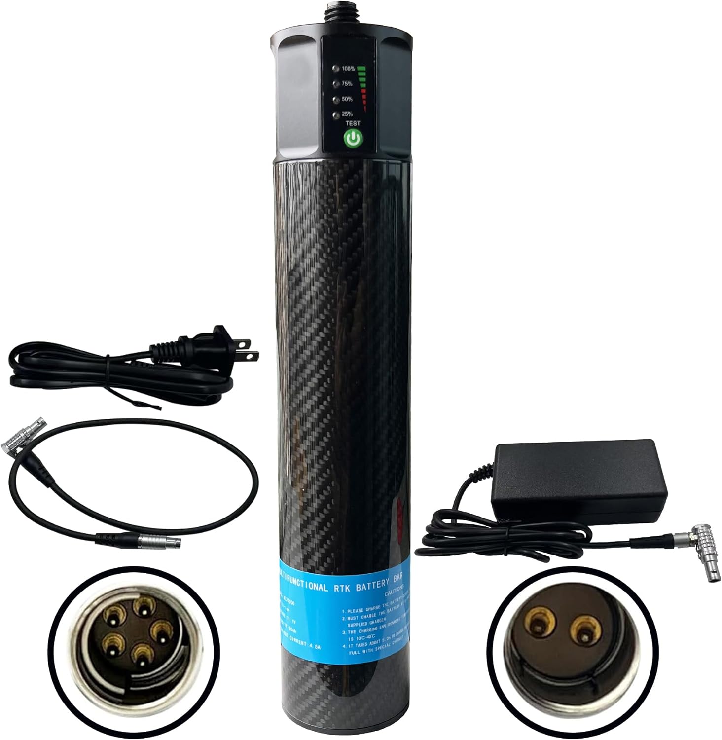 11.1V 20000mAh RTK Battery Stick for Topcon GR5 GR3 BL20000 External Battery Rod Bar for Topcon SPS GPS GNSS Receiver (5 Pin)