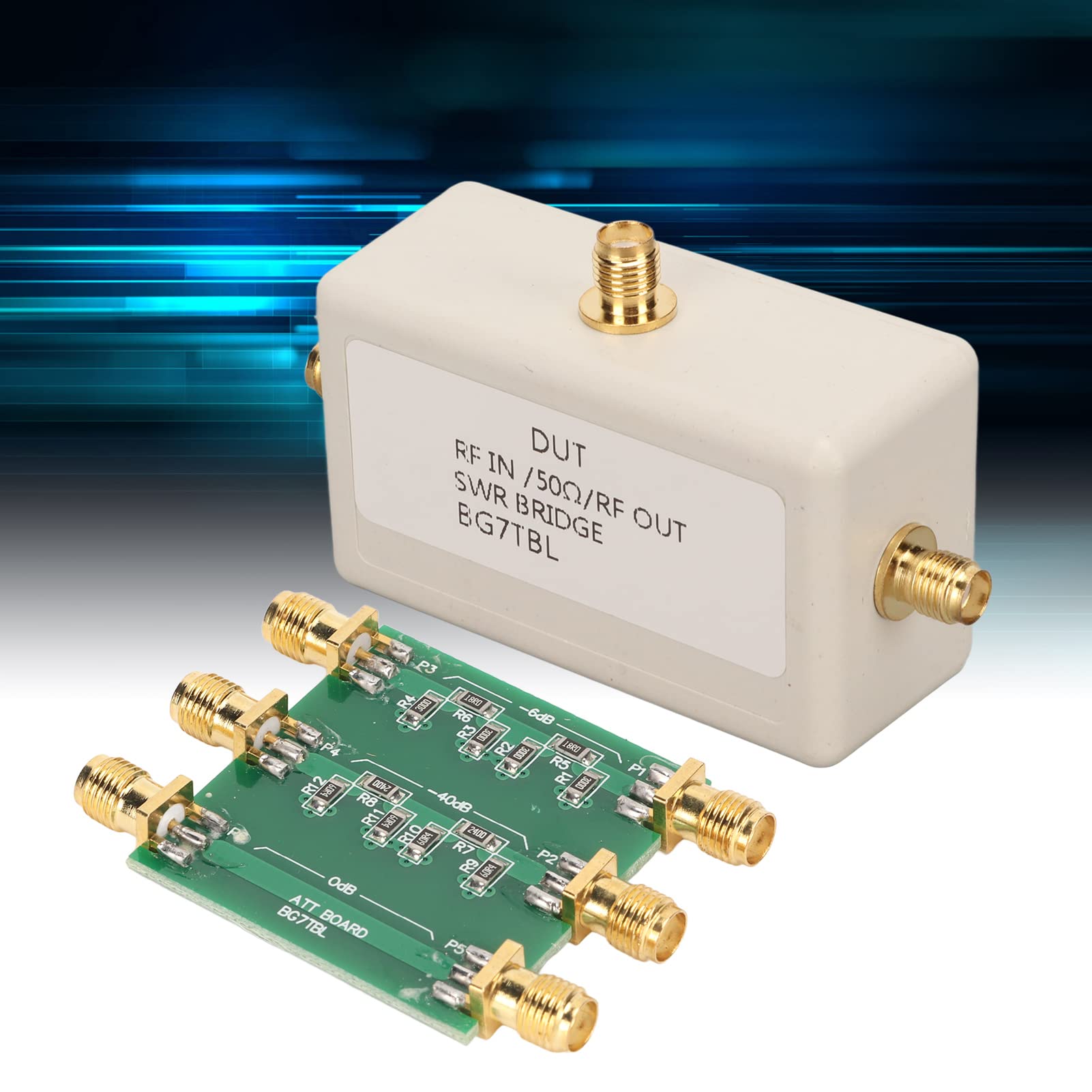 Bridge SWR, 1-500 MHz 3 Porte Standing Wave Ratio Bridge per la Misurazione ' e il Debug Progettazione di Circuiti a Microstriscia per la Casa Industriale (Ponte e Attenuatore)