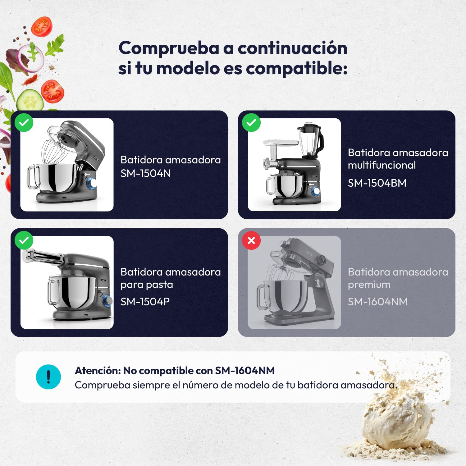 Cuenco mezclador de acero inoxidable (6,2L) - Adecuado para la carrera SM1504N - Accesorios de calefacción