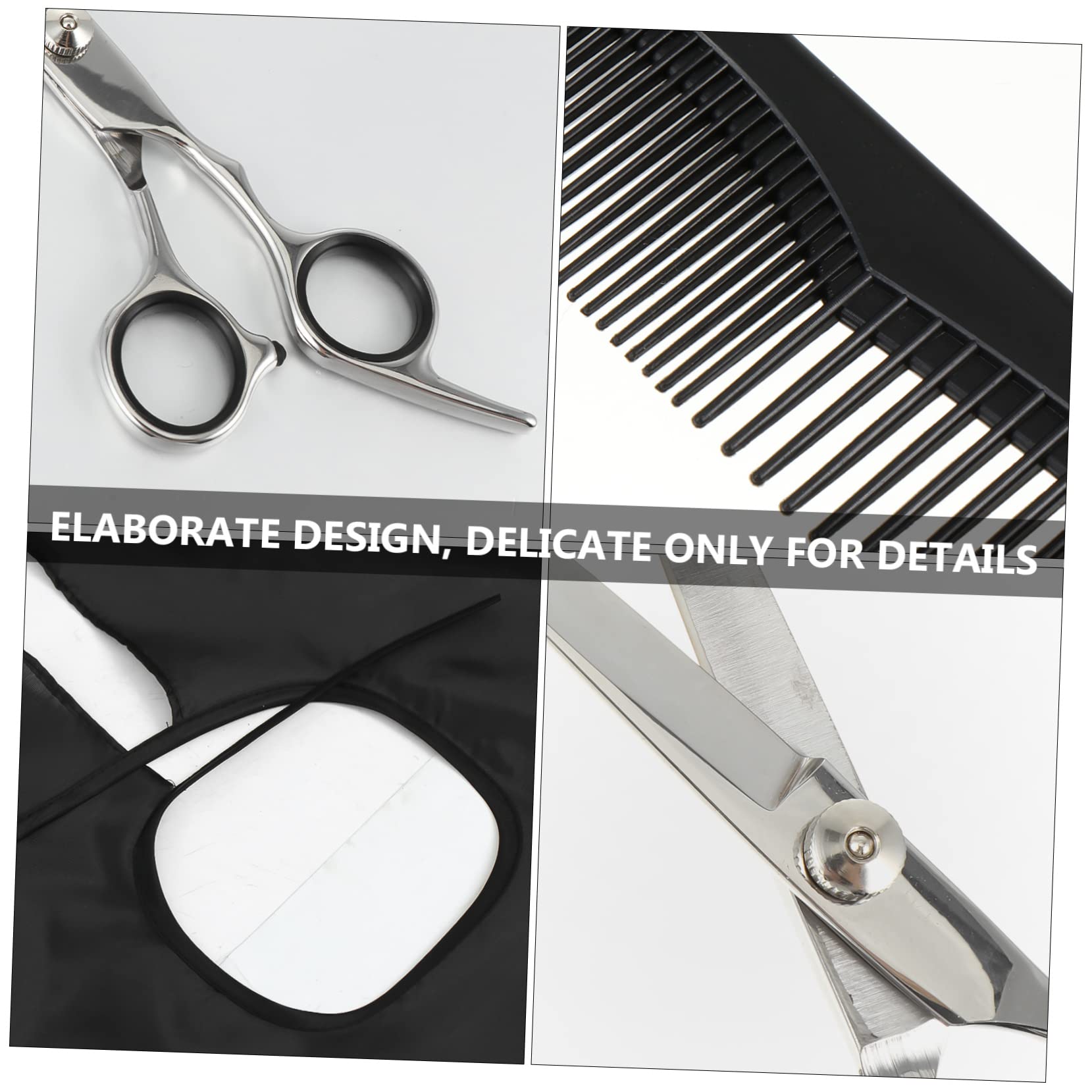 DOITOOL Ciseaux de Coiffure avec Peigne Plat pour Cheveux Clairsemés Matériel de Coiffure pour Salon et Débutants