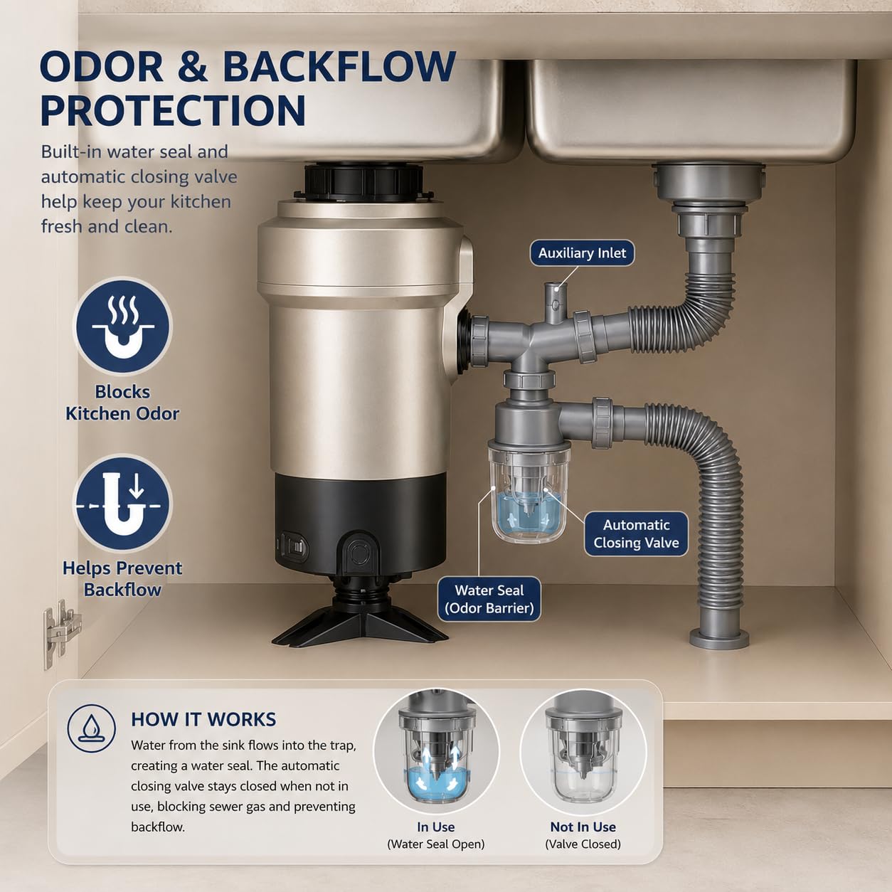 Kit Scarico Lavello Doppia Vasca per InSinkErator Premium 700 EC