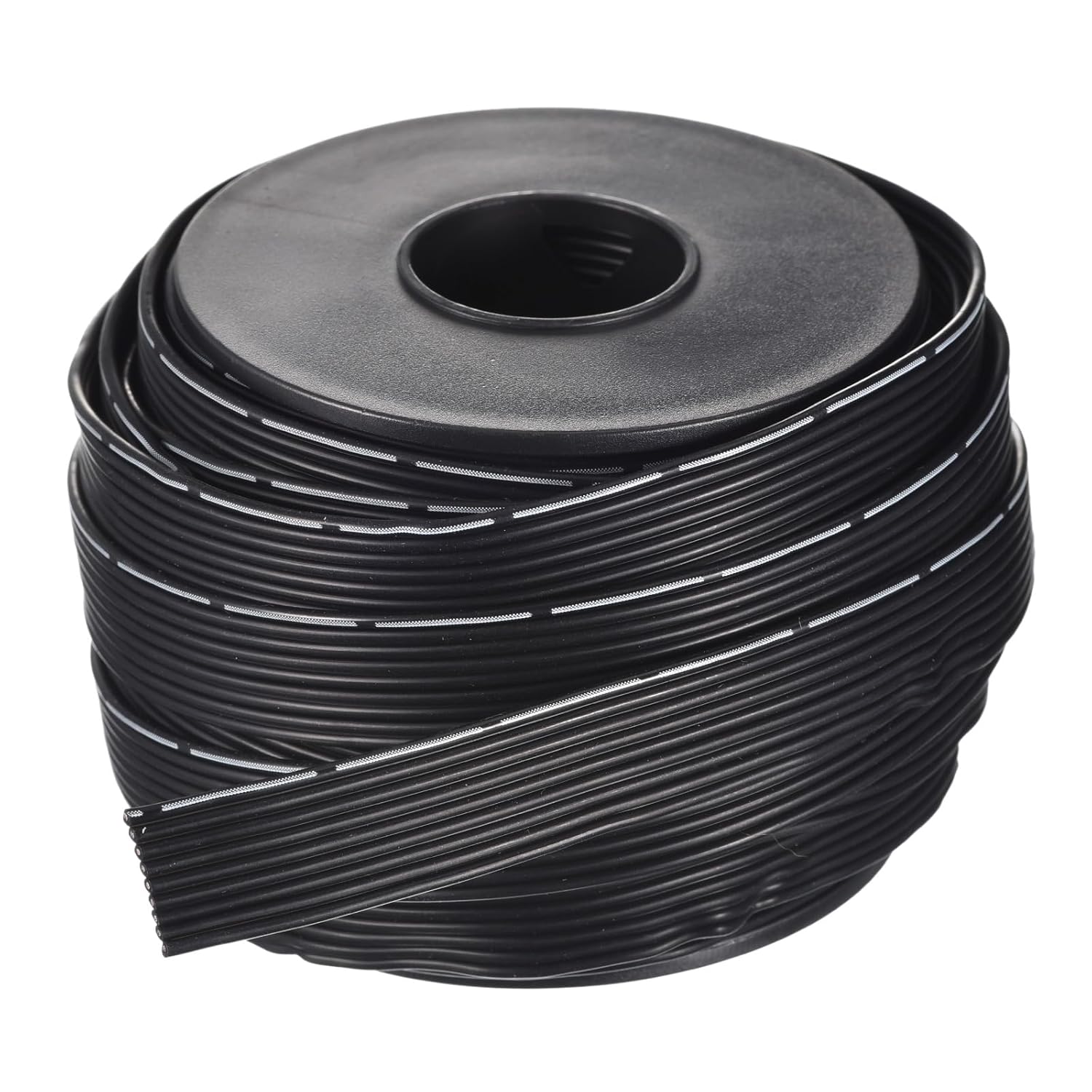 MECCANIXITY 24AWG Silicone Ribbon Cable 9Pin 24 Gauge Flat Cable Flexible Silicone Wire 10m/32.8ft Black Stranded Tinned Copper Wire for Model Plane, Model Car, Electric Appliance