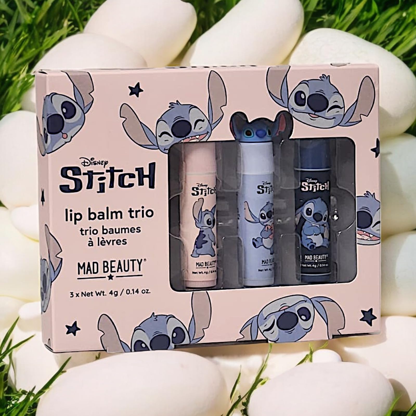 Lilo & Stitch Lip Balm Trio: Frutti Flavored Lip Gloss - A Novelty Gift for Sweet Smiles 4gx3, turquoise, pink, blue - Image 4
