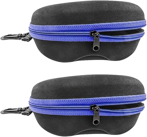 Innolife Estuche de gafas de sol con cremallera Shell con mosquetón de plástico