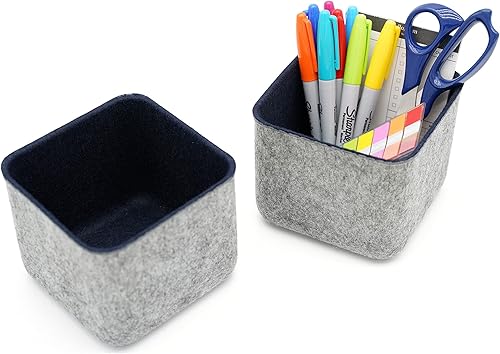 Miniatura 8 de Welaxy Juego de contenedores de almacenamiento, organizadores de cajones de oficina para dormitorio escolar, hogar, cocina, baño, dormitorio, Verde