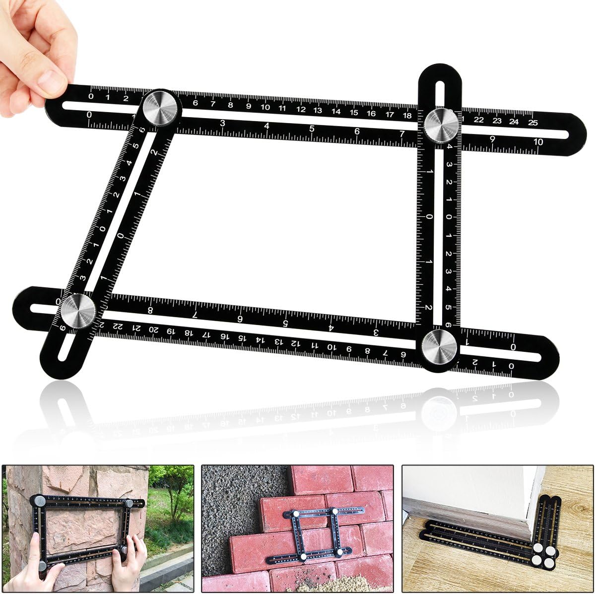 Template Measure Ruler Metal Multi Angle Measuring Tool Measurement ...