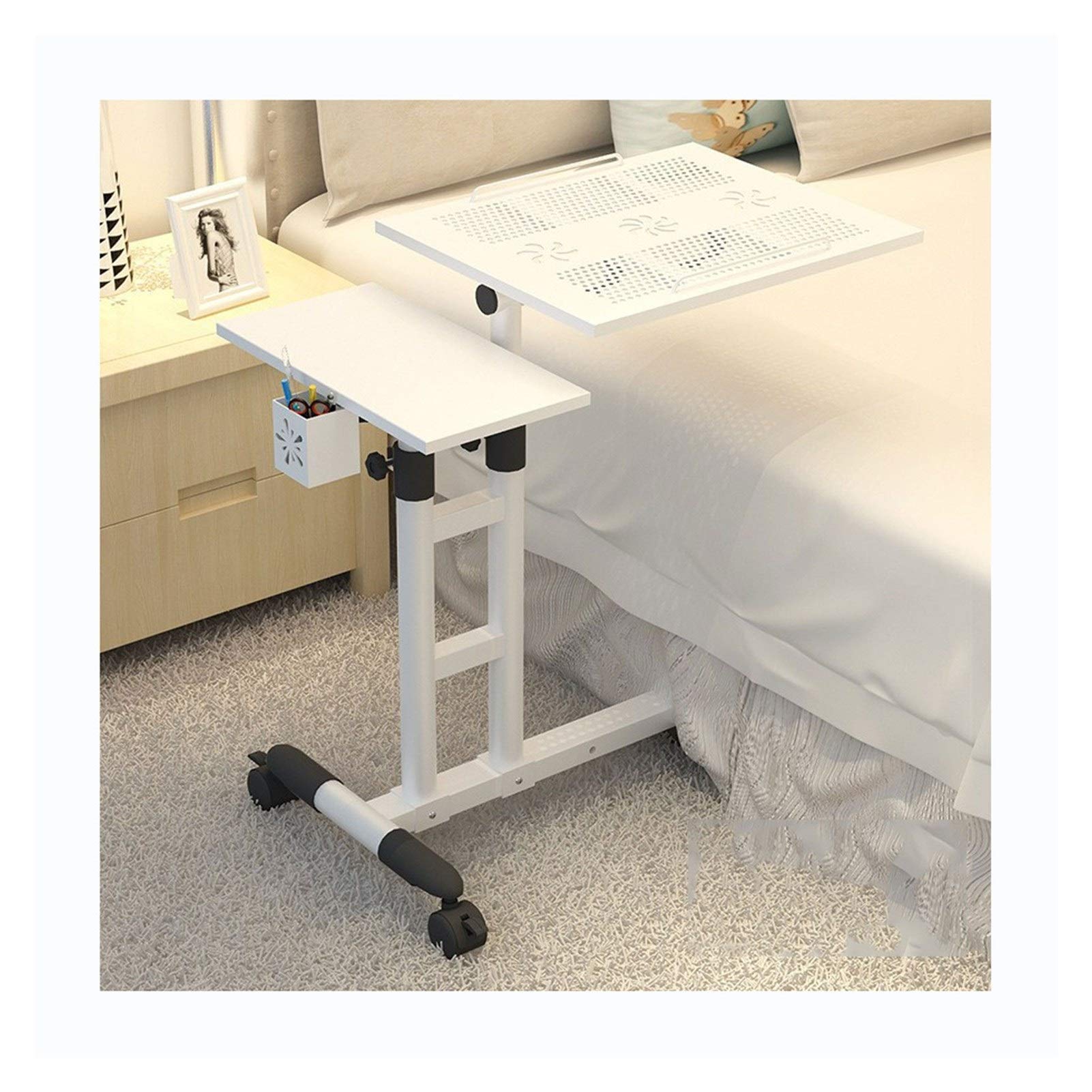 Overbed table with wheels Rolling Table Tilting Overbed Table With Wheels Rolling Laptop Table Overbed Desk Rolling Laptop Stand O