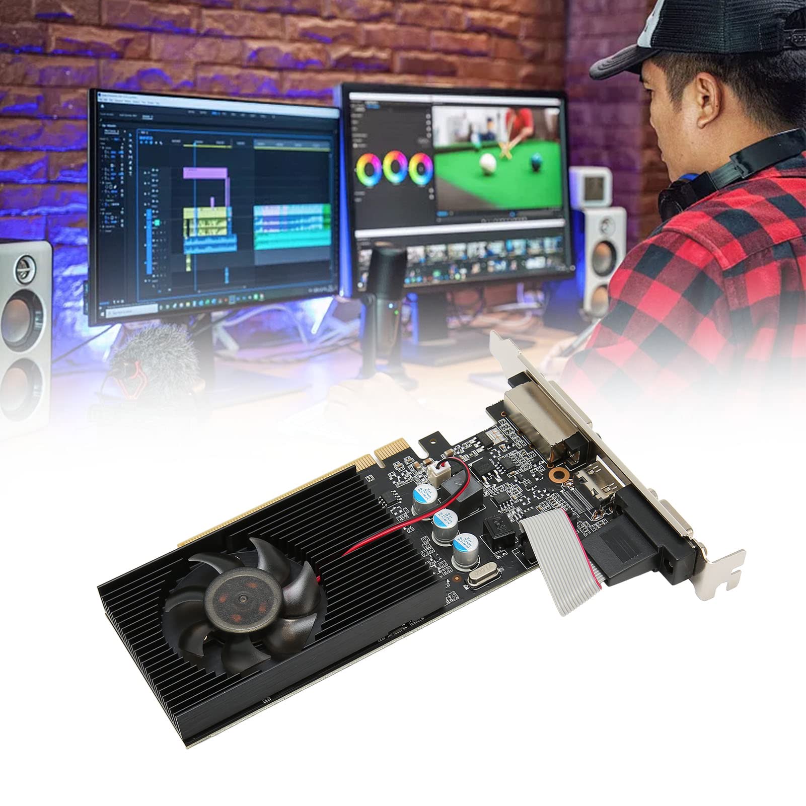 GT610 1GB Graphics Card,810MHz 1000MHz 2560x1600 Computer Graphics Card,High Definition Multimedia Interface, VGA - Image 3