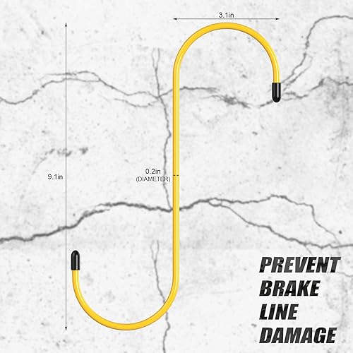 Miniatura 23 de 6 ganchos de pinza de freno de acero resistente con puntas de goma, herramienta automotriz para trabajos de frenado, rodamiento, eje y suspensión 6