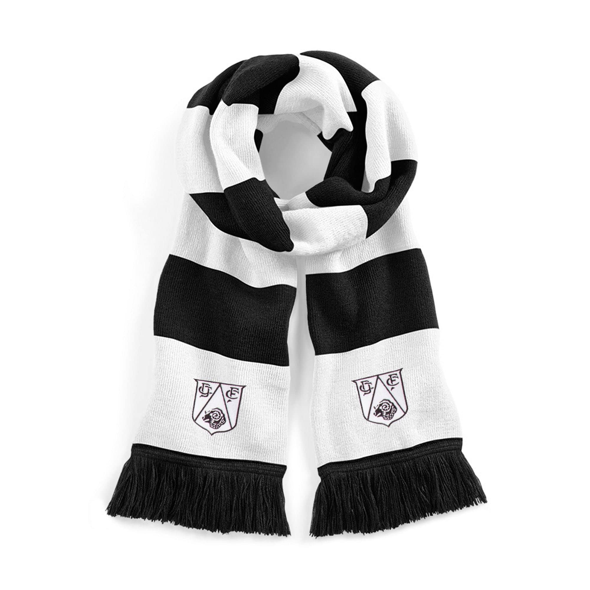 Derby 1950s Retro Traditional Football Scarf Embroidered Logo