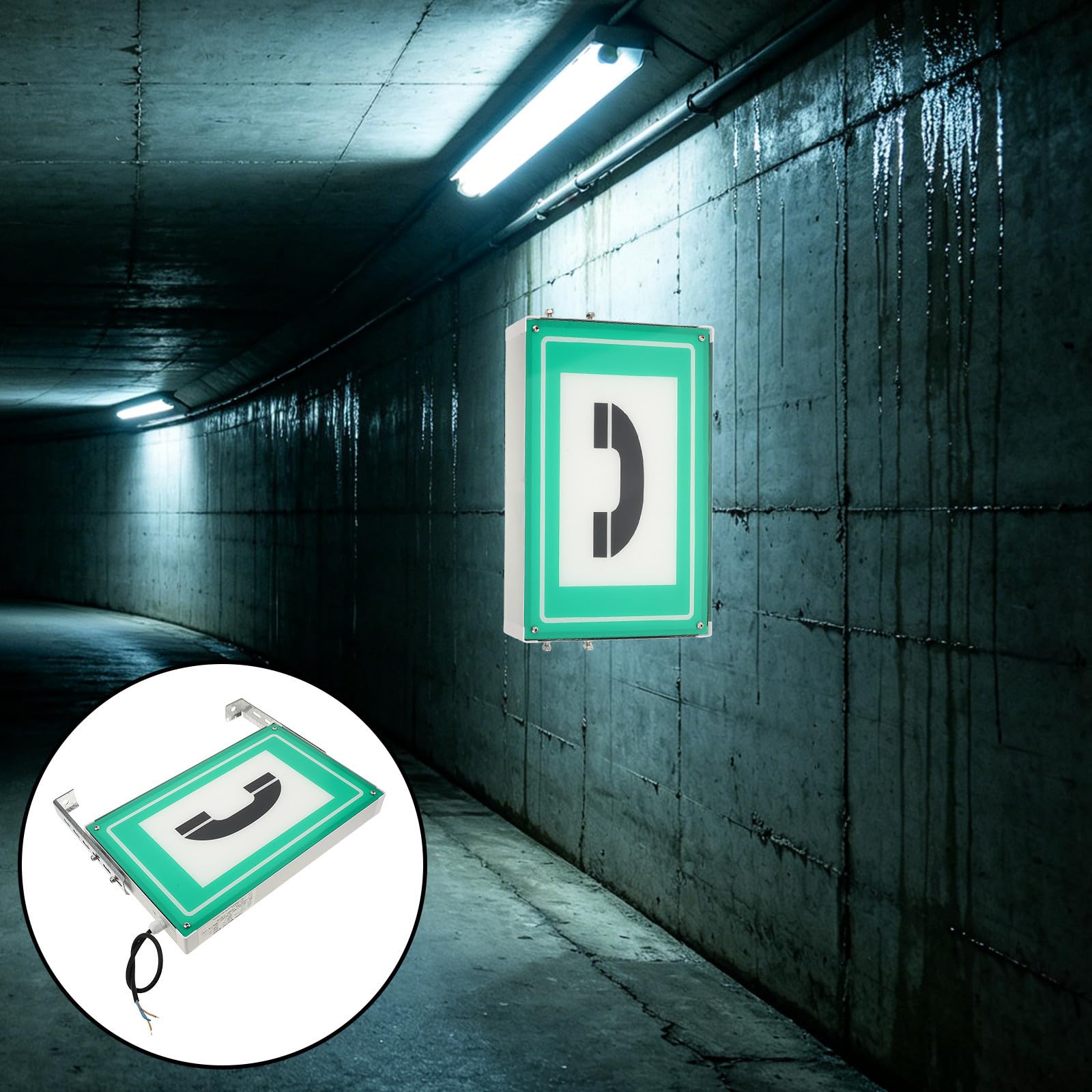 VALICLUD Señalizador de Emergencia para Túneles Luz Led, Material Metálico y Plástico, Instalación Rápida para Asistencia en Carretera y Condiciones de Niebla