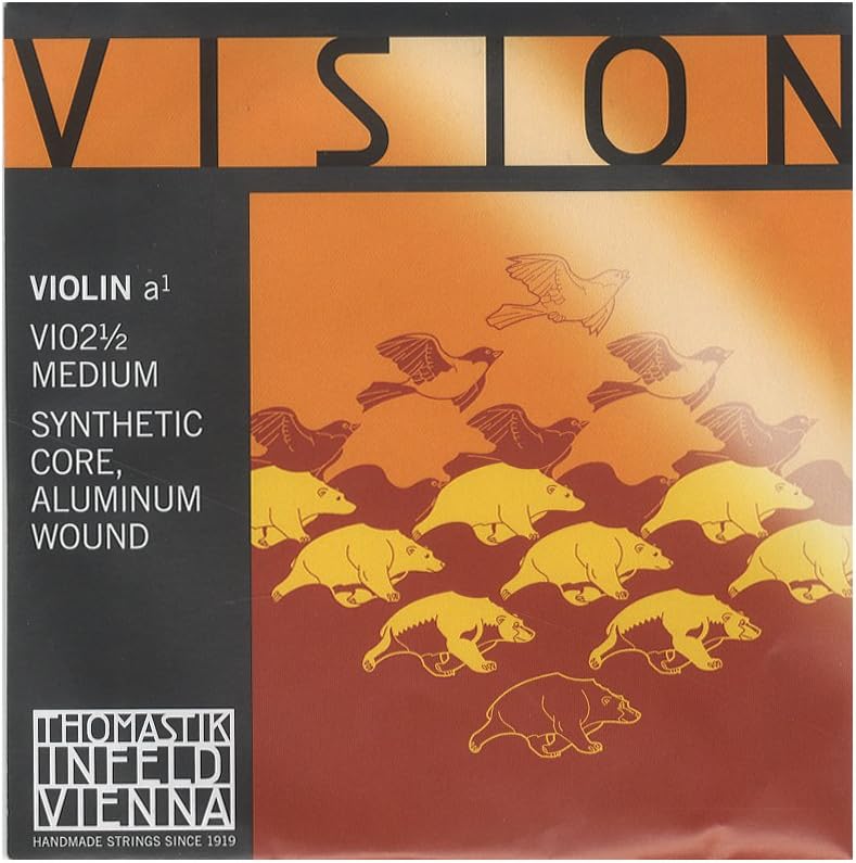Thomastik-Infeld VI02.116 Vision Violin String, Single A String, Alum Wound/Synth Core, 1/16 Size