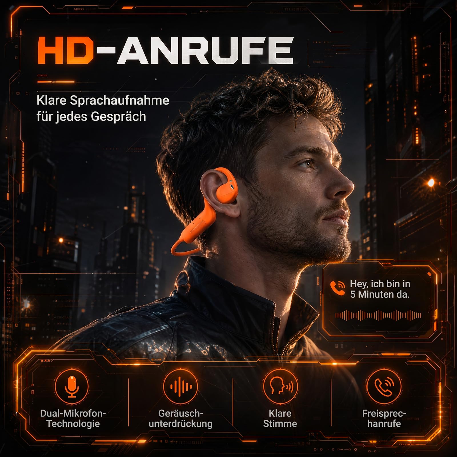 iPalamila Knochenschall-Kopfhörer mit Kamera – 8MP EIS-stabilisierte Kamera, KI-Übersetzungsfunktion, IP65 wasserdicht, Bluetooth Open-Ear Sportkopfhörer für Laufen