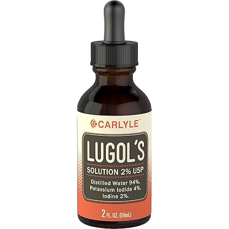 Carlyle Lugols Iodine 2 Percent 2 fl oz | Potassium Iodide and Iodine Solution 2% Liquid Drops