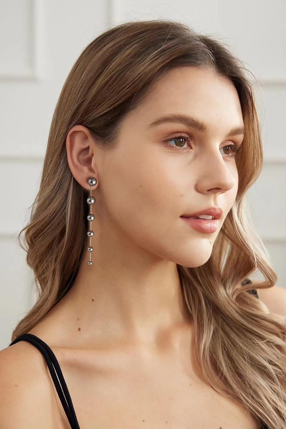 Long Shell Pearl Dangle Earrings for Women Bridal Wedding Prom Elegant Drop Earrings Jewelry Gift - Image 2