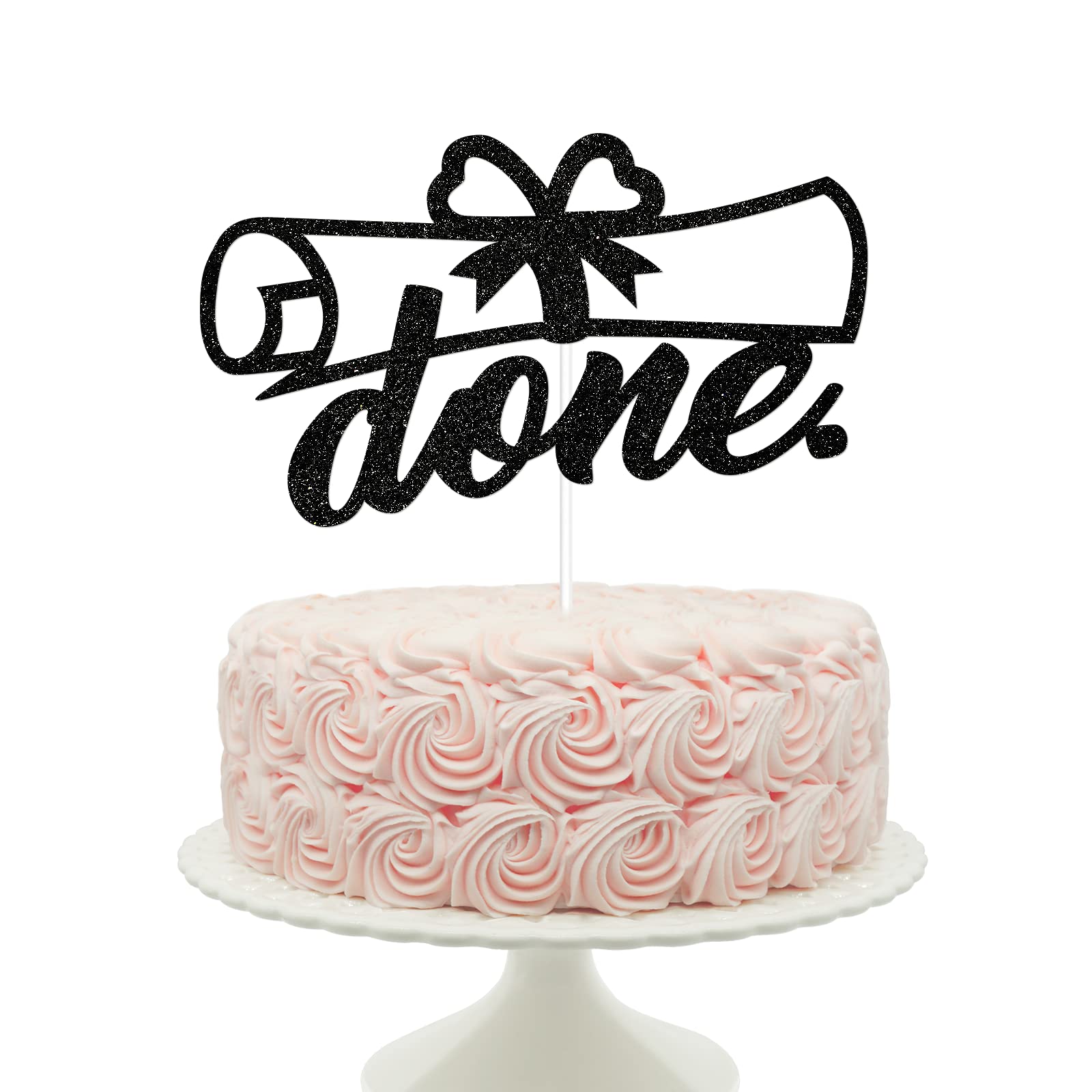MZ.ogm Black Graduation Cake Topper 2022 Glitter Done Cake Topper Class of 2022 Cake Topper Happy Graduation Cake Topper Graduate Cake Topper 2022 Congratulations Cake Toppers