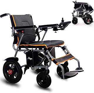 Havenland Portable Electric Wheelchair Lightweight Foldable for Adults Seniors, Intelligent Power Wheelchairs Motorized All Terrain Chair, Up to 9 Mile Range, 12AH Battery 66 pounds