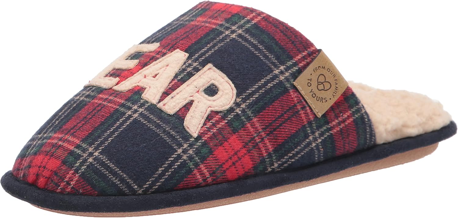 Dearfoams Unisex Family Collection Moods Slipper, Cozy Bear, Small Women