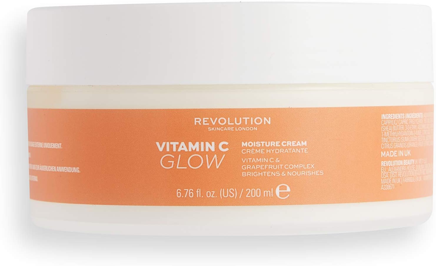Revolution Beauty London Skincare, Vitamin C Glow, Moisture Cream, 200ml