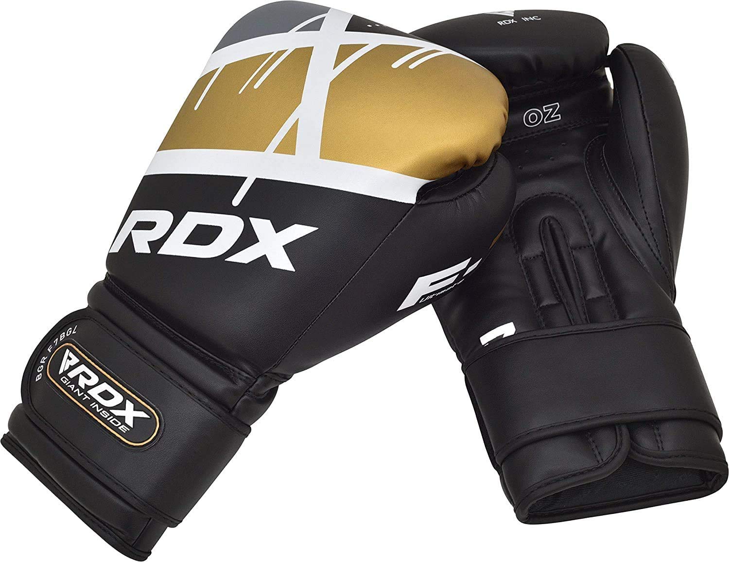RDX Boxhandschuhe, Maya Hide Leder, EGO Muay Thai und Training Boxhandschuhe für Sparring, Kampf, Boxsack, MMA, Stanzen, Kickboxing Gloves Herren Damen, 8 10 12 14 16 oz