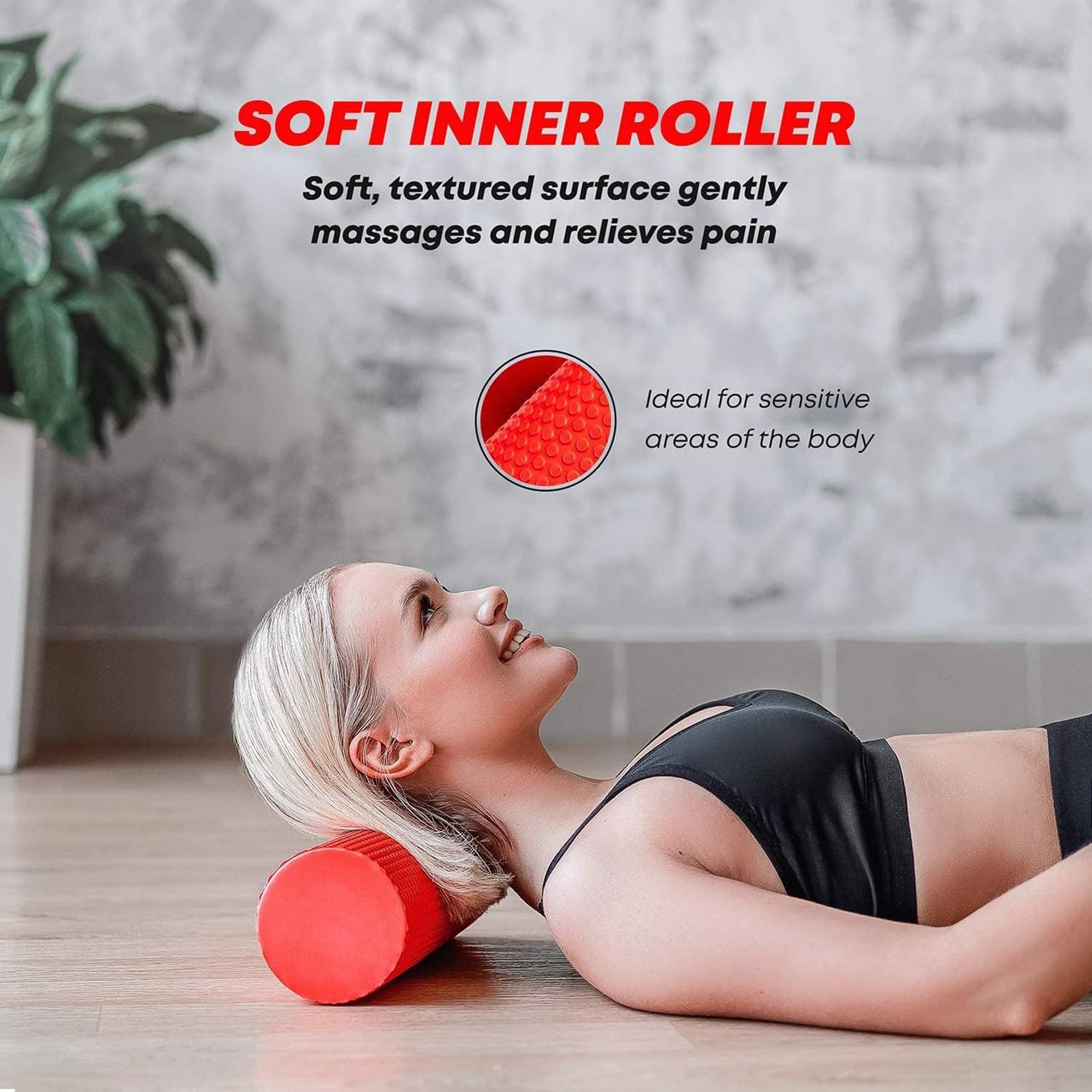 Ensemble De Rouleaux En Mousse, Rouleau De Massage 4 En 1, Colonne De Yoga Solide, Balle De Massage Des Pieds, Rouleau De Massage Portatif Pour La Relaxation Du Dos, Des Pieds Et Des Muscles