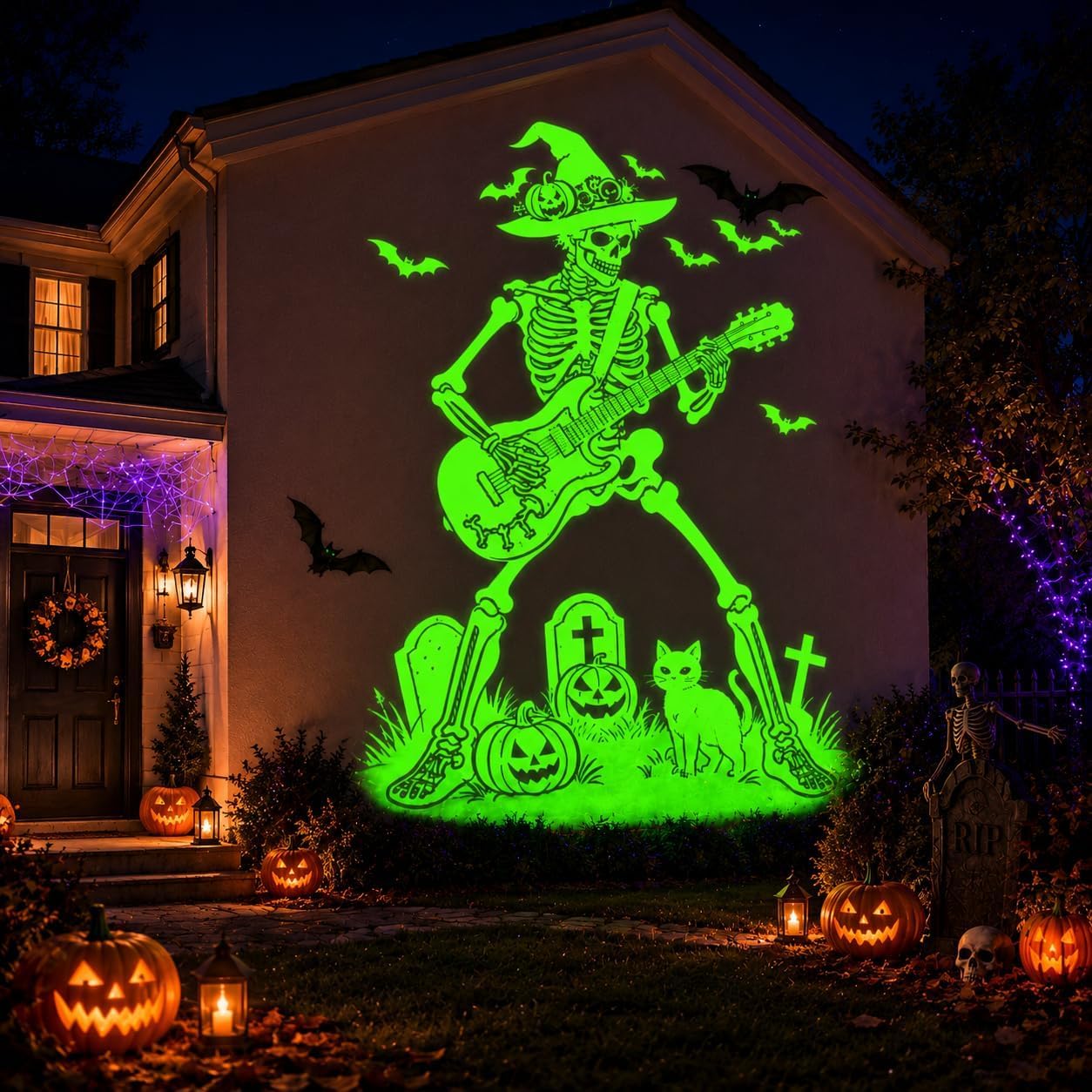 Weihnachten Deko Outdoor Innen, 3D Dynamische Halloween Projektor