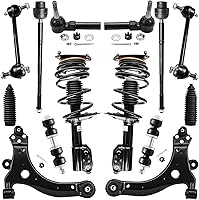 Vista 121 de Detroit Axle - Kit de suspensión frontal de 15 piezas para Jeep Grand Cherokee 99-04 1999 2000 2001 2002 2003 2004, brazos de control superior e