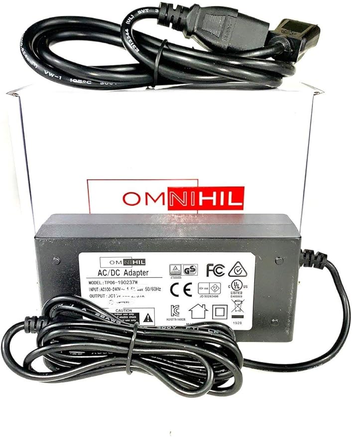 [UL Listed] OMNIHIL 8 Foot Long AC/DC Adapter Compatible
