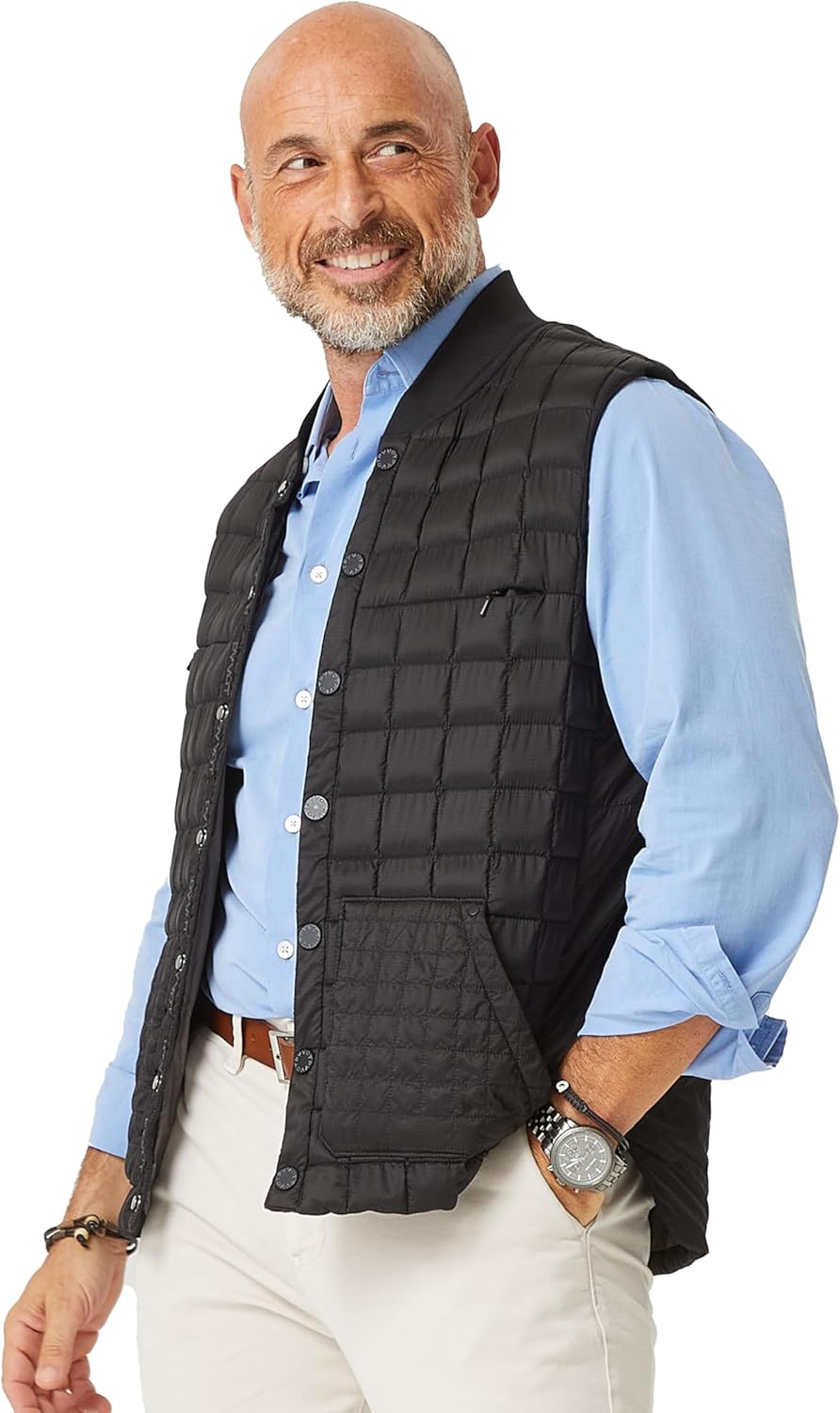PYVOT Men’s Journey Weighted Vest, Quilted Sensory Weighted Apparel