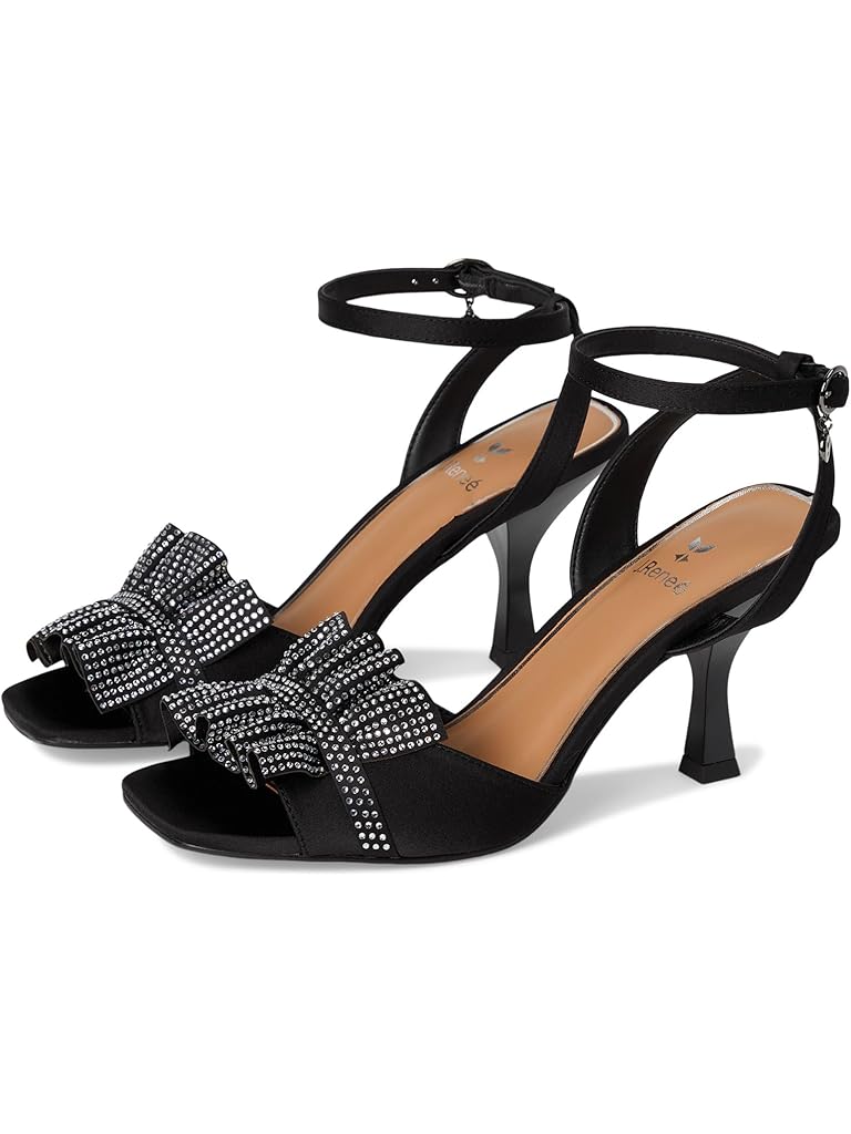 Black J. Renee Almita Ankle Strap Sandals