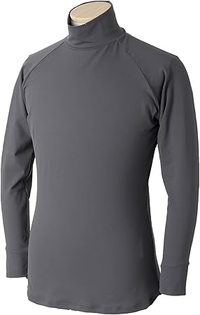 Amazon Co Jp メンズ 息苦しくない ハイネック インナーシャツ 保温 バイク 釣り テニス ゴルフ スキー スノボー M 灰 服 ファッション小物