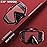 Adult Pano 3 Window Scuba Diving Mask, Tempered Glass Snorkel Mask Anti-Fog Swim Mask No Leakage Swim Goggles with Nose Cover Snorkeling Gear for Snorkeling, Freediving, Swimming (Crystal Red)