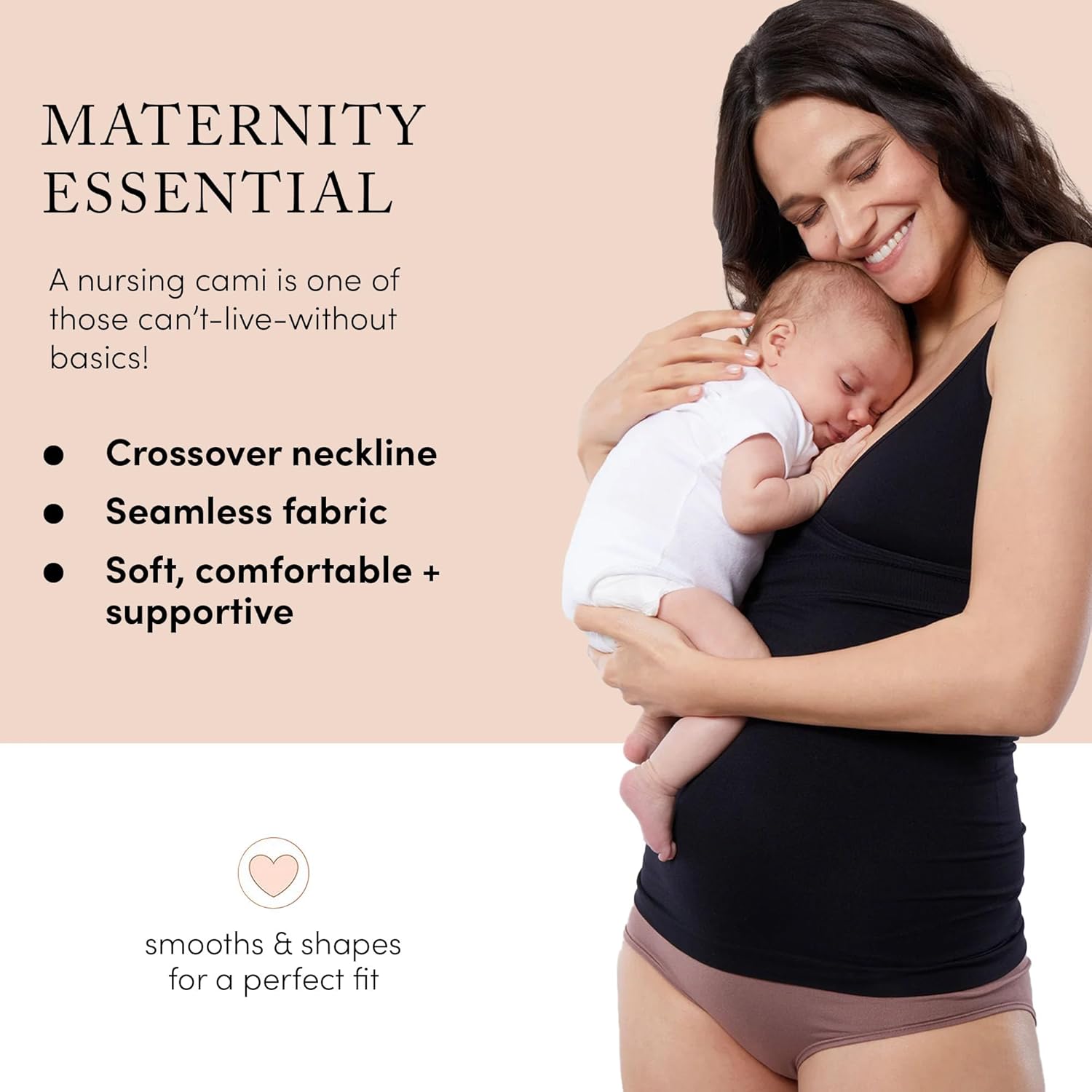 Ingrid & Isabel Basics - Crossover Maternity & Nursing Cami - Maternity Tank Top - Image 2