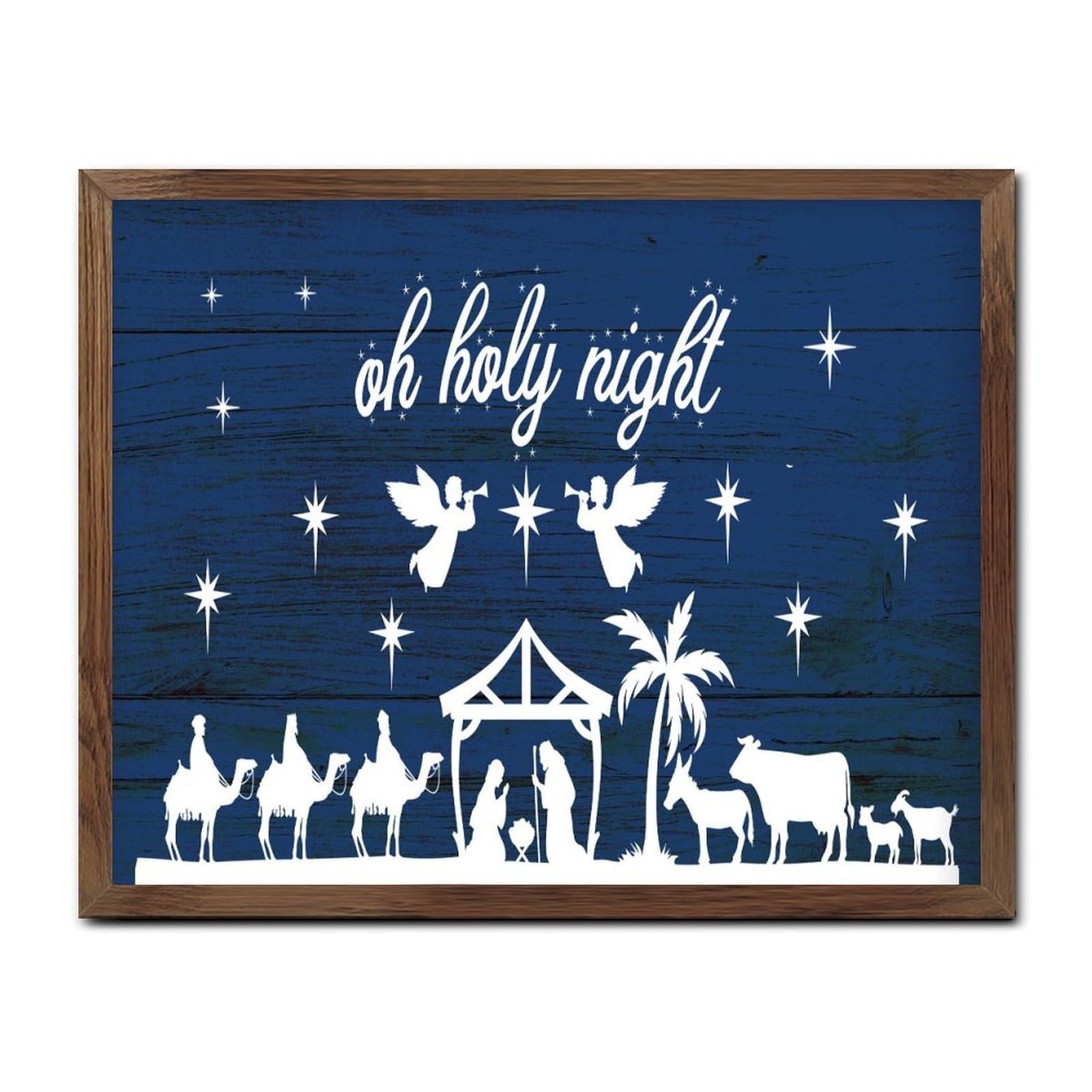 Panneau en bois vieilli de qualité supérieure Merry Christmas 40x50