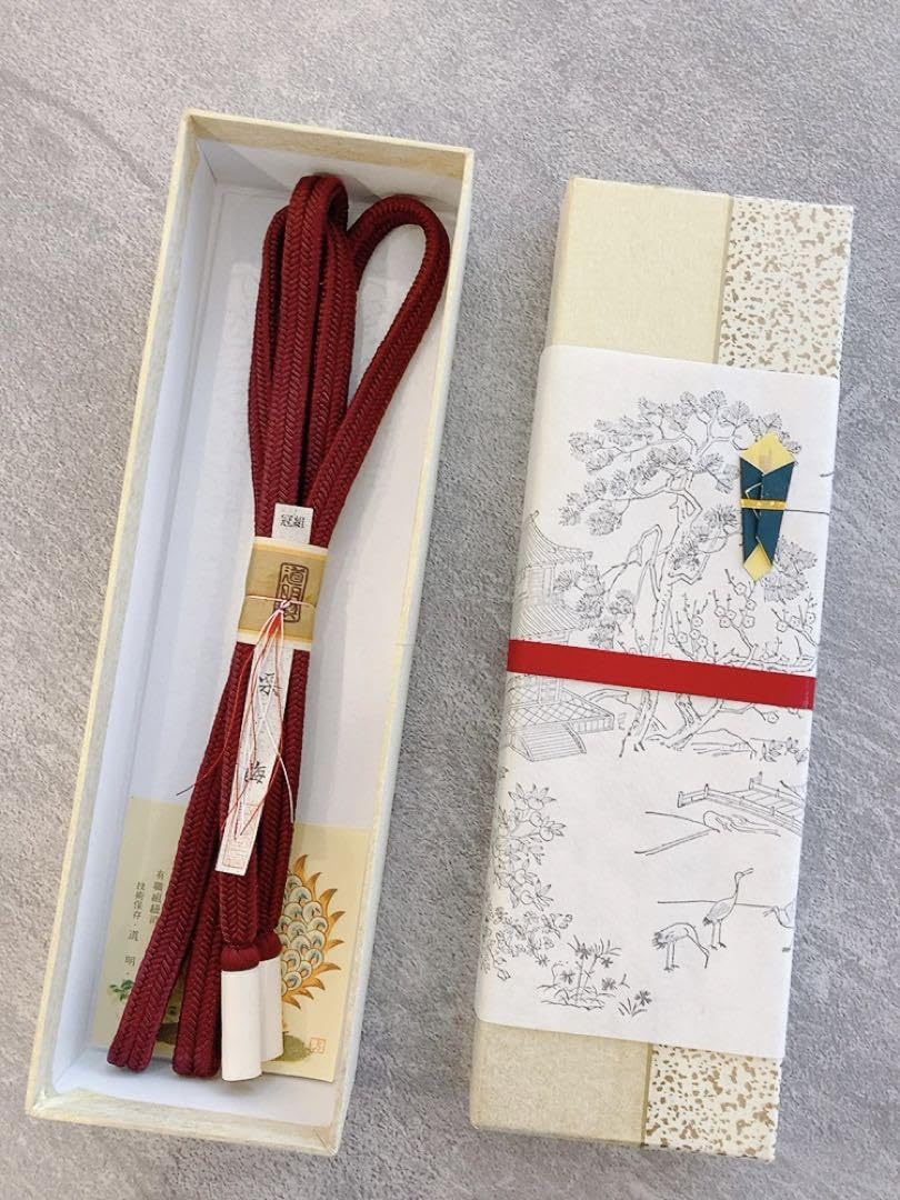 Amazon.co.jp: ※※名品 無形文化財帯締め 有職組紐 道明 栗梅 正絹 和装  