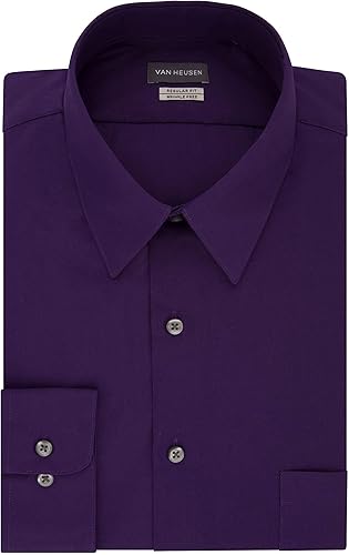 Vista 3 de Van Heusen - Camisa de vestir de popelina para hombre, ajuste estándar, unicolor