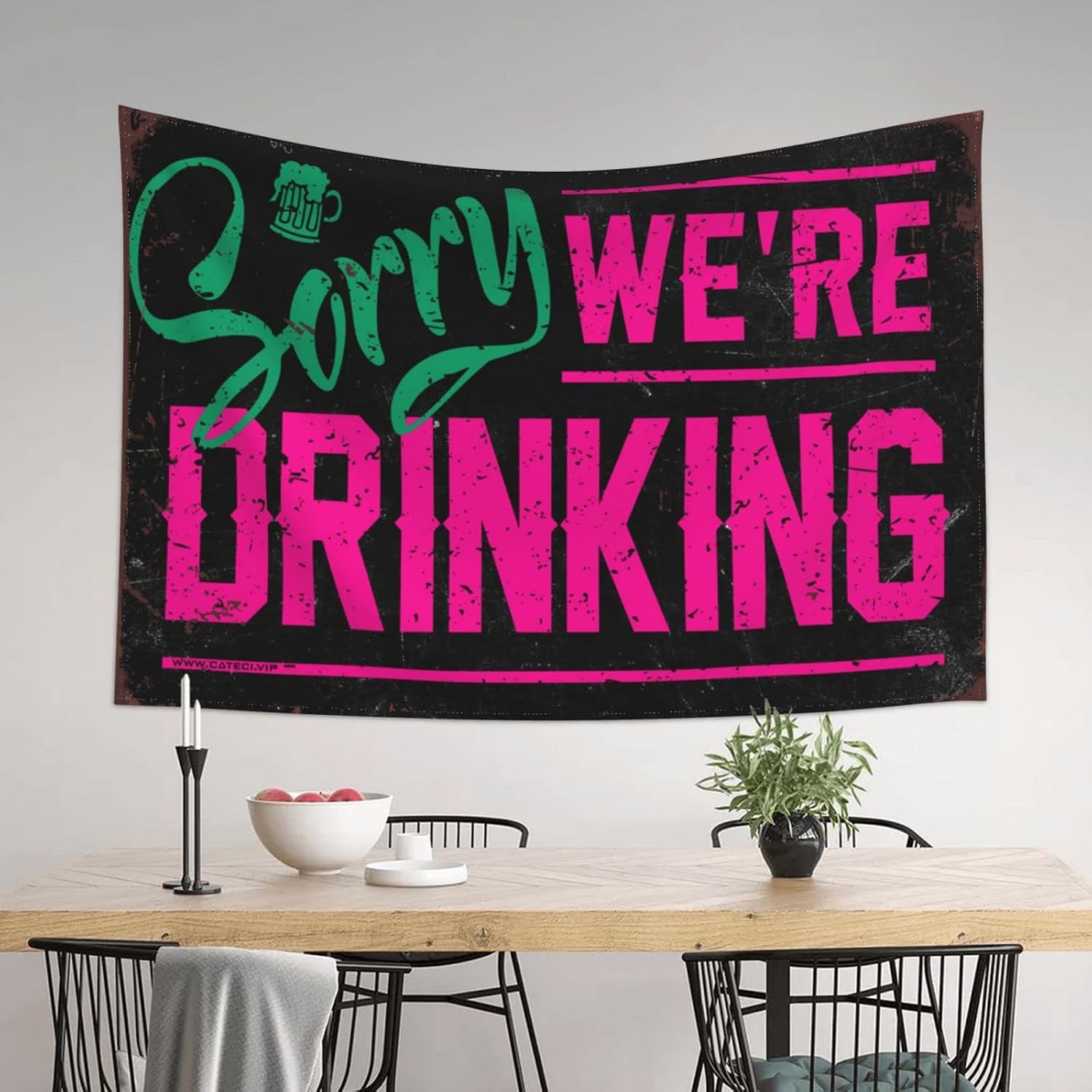 Tapestry For Walls Sorry We'Re Drinking Tapestry Funny Tapestries Stuff For Boys Room(100X150CM)