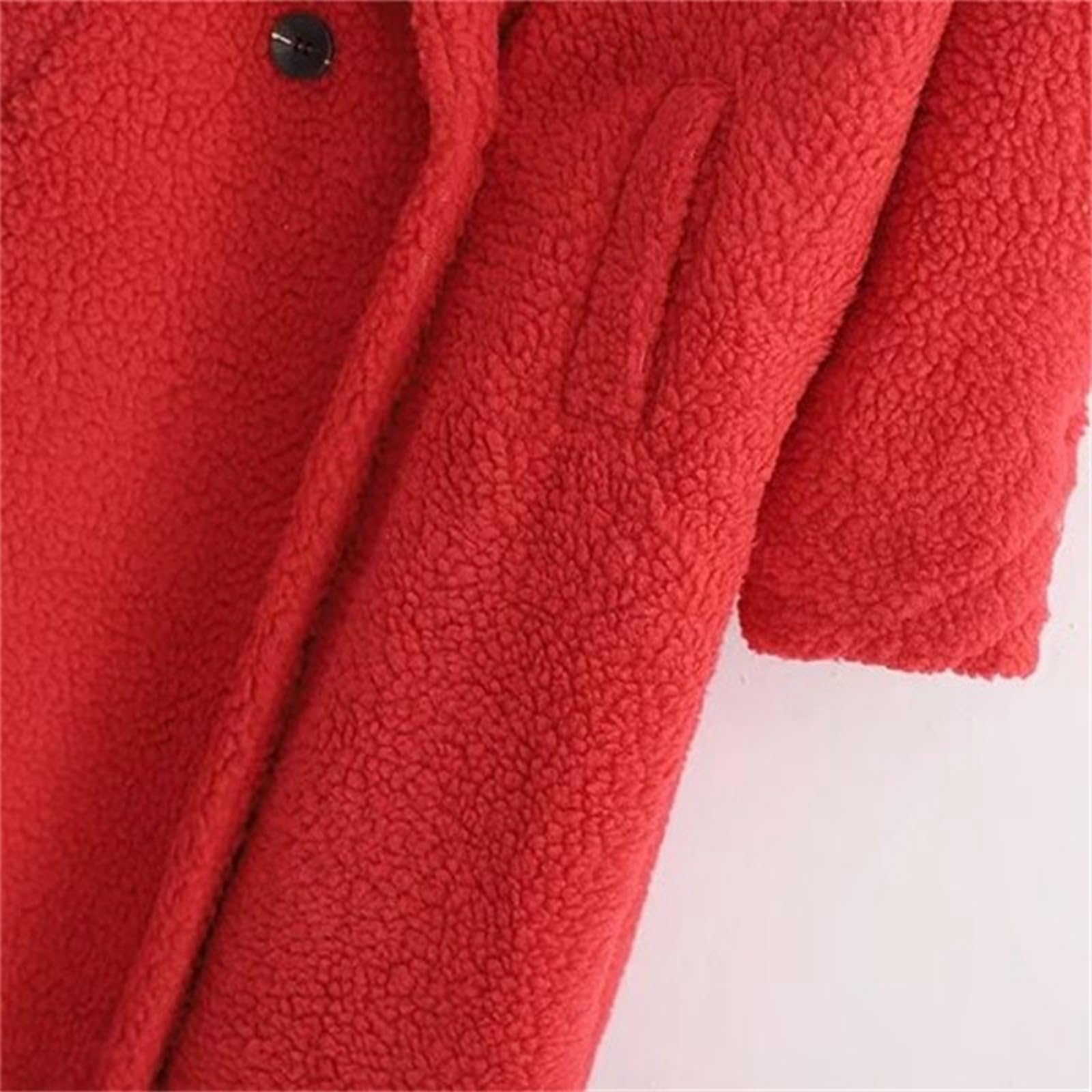 Damen Teddy - Teddyfleece Mantel Jacke Teddymantel Plüschmantel Teddyjacke Warme Strickjacke Trenchcoat Damen Lang Flauschig Oversized Cardigan