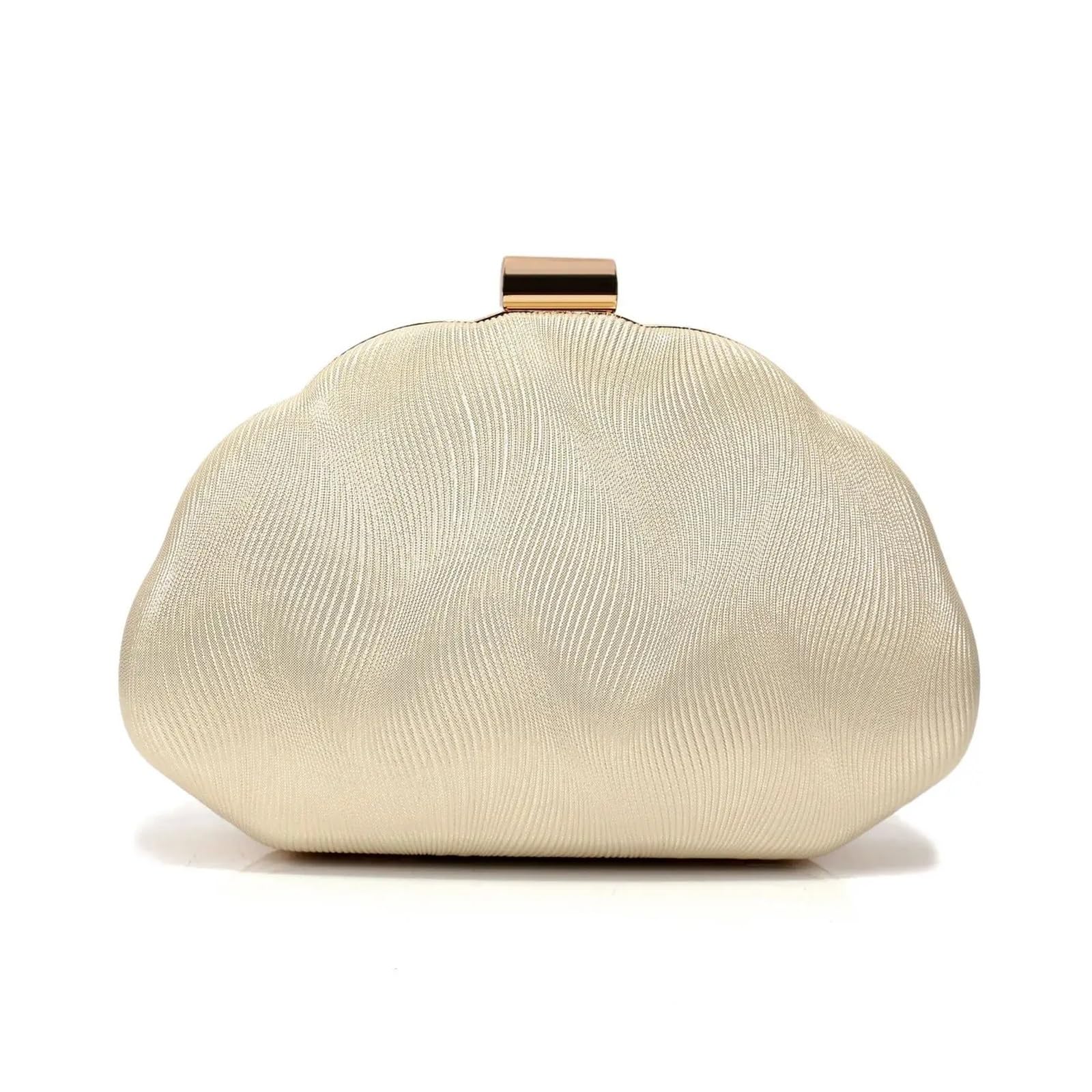 Donna Shell Clutch Borse da sera donna, con design a conchiglia, in metallo glitterato, eleganti borse festa, pochette a tracolla catena