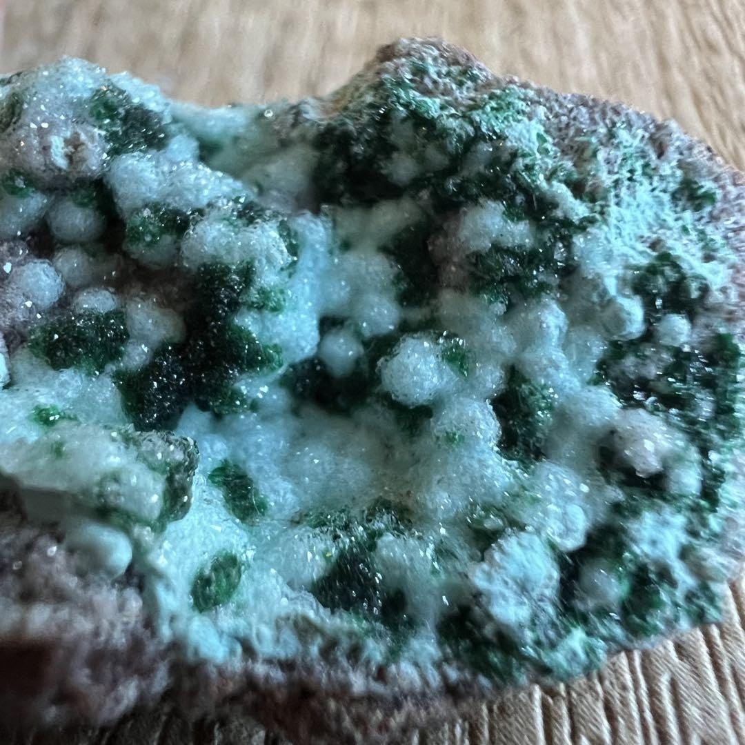 クリソコラ 水晶ドゥルージー マラカイト 共生 鉱物 標本 原石 クリソコラ 水晶ドゥルージー マラカイト 共生 鉱物 標本 原石