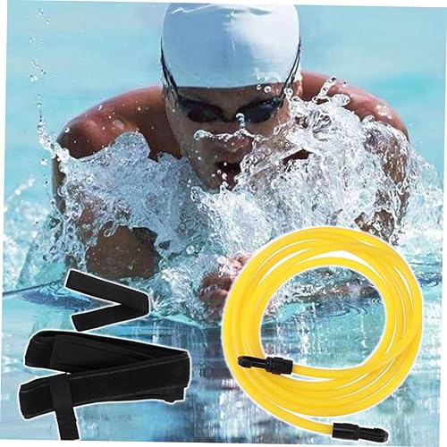 Miniatura 8 de CLISPEED 2 juegos de bandas de resistencia con asas, tubo de ejercicio, banda de resistencia a la natación, correa de resistencia a la natación,